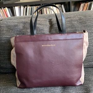 Mercer & Madison leather tote bag